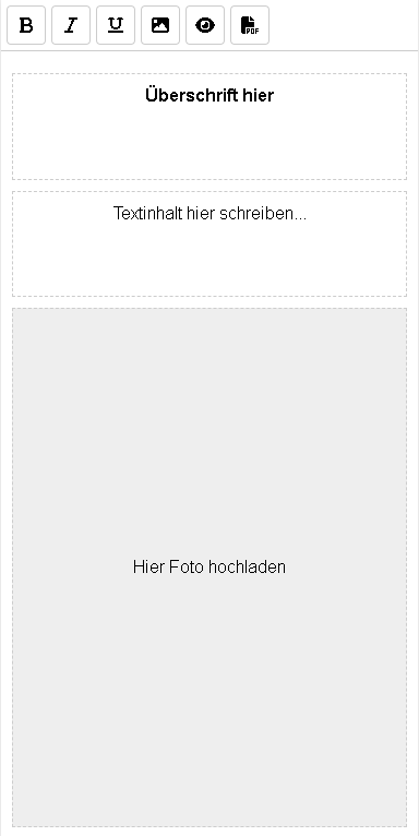 Überschrift – Text – Foto